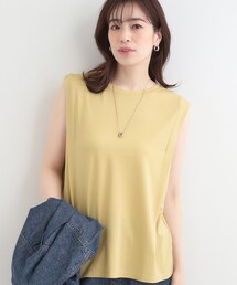 SHOO・LA・RUE | 【UVカット/接触冷感】とろみタックノースリーブトップス(Tシャツ/カットソー)