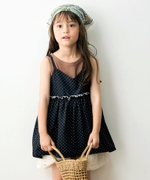 Piet | 【2枚セット】ドットビスチェ＆パフスリーブトップス セット(Tシャツ/カットソー)