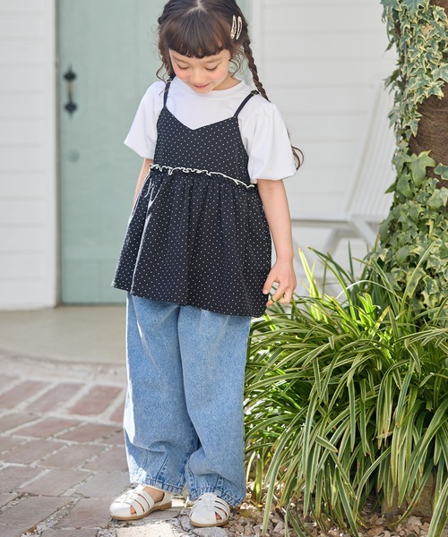 Piet（ピエット）の「ドットビスチェ＆パフスリーブトップス セット（Tシャツ/カットソー・キッズ・ホワイト/ブラック・110/100/130/120）」の13枚目の写真
