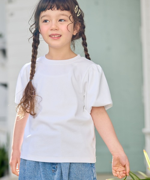 Piet（ピエット）の「ドットビスチェ＆パフスリーブトップス セット（Tシャツ/カットソー・キッズ・ホワイト/ブラック・110/100/130/120）」の6枚目の写真