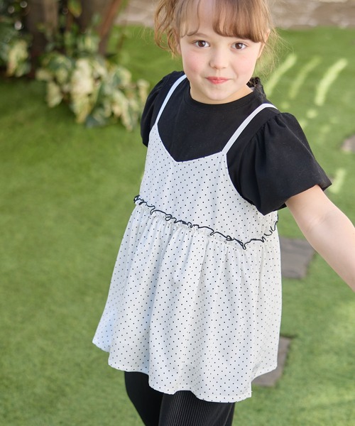 Piet（ピエット）の「ドットビスチェ＆パフスリーブトップス セット（Tシャツ/カットソー・キッズ・ホワイト/ブラック・110/100/130/120）」の22枚目の写真