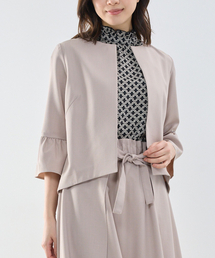 NARACAMICIE | 【NARACAMICIE】【セットアップ対応】袖フリルノーカラージャケット(ノーカラージャケット)