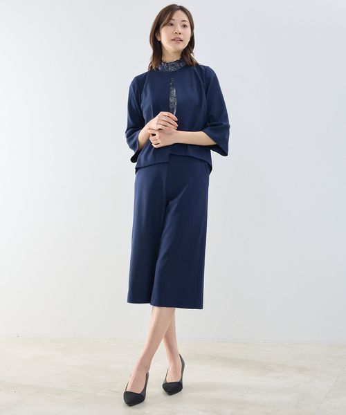 NARACAMICIE（ナラカミーチェ）の「【NARACAMICIE】【セットアップ対応】袖フリルノーカラージャケット（ノーカラージャケット・レディース・ブラウン系/ネイビー/ブラウン・M/XL）」の14枚目の写真