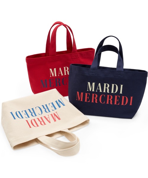 Mardi Mercredi（マルディメクルディ）の「CANVAS TOTE BAG LA TYPO FRANCAISE / キャンバス トート バッグ ラ タイポ フランセーズ（トートバッグ・レディース・クリーム/レッド/ネイビー・FREE）」の13枚目の写真