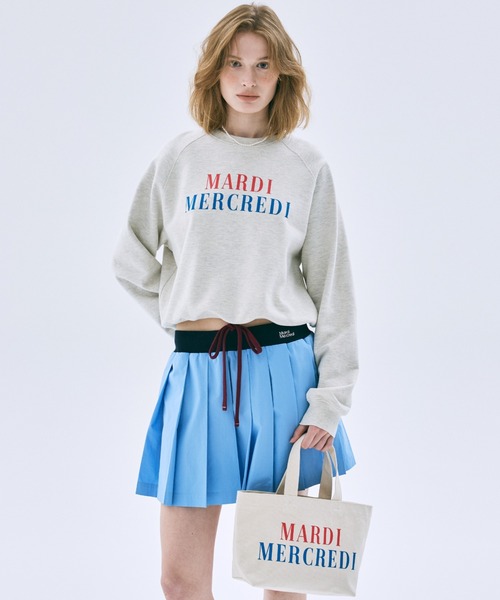 Mardi Mercredi（マルディメクルディ）の「CANVAS TOTE BAG LA TYPO FRANCAISE / キャンバス トート バッグ ラ タイポ フランセーズ（トートバッグ・レディース・クリーム/レッド/ネイビー・FREE）」の5枚目の写真