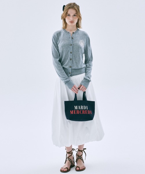 Mardi Mercredi（マルディメクルディ）の「CANVAS TOTE BAG LA TYPO FRANCAISE / キャンバス トート バッグ ラ タイポ フランセーズ（トートバッグ・レディース・クリーム/レッド/ネイビー・FREE）」の7枚目の写真