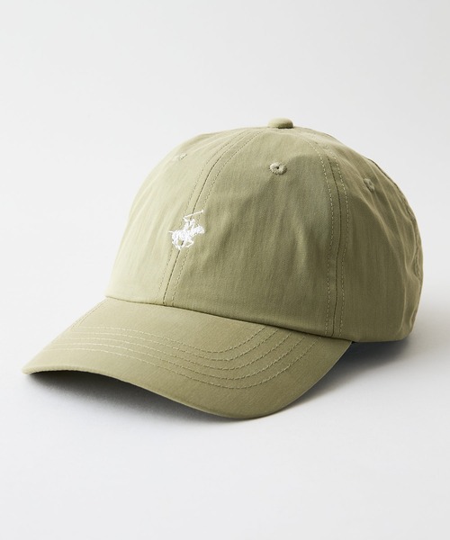 BEVERLY HILLS POLO CLUB（ビバリーヒルズポロクラブ）の「【BEVERLY HILLS POLO CLUB/ビバリーヒルズポロクラブ】【前後ロゴ刺繍で魅せる】ウォッシュツイルキャップ 綿ナイロン 製品洗い加工 定番（キャップ・メンズ・カーキ/ブラック/ベージュ/オフホワイト・FREE）」の4枚目の写真