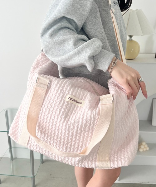 wears(ウェアーズ)の「キルティングトラベルボストンバッグ(ボストンバッグ・レディース・ホワイト/ピンク/ブラック・FREE)」の12枚目の写真