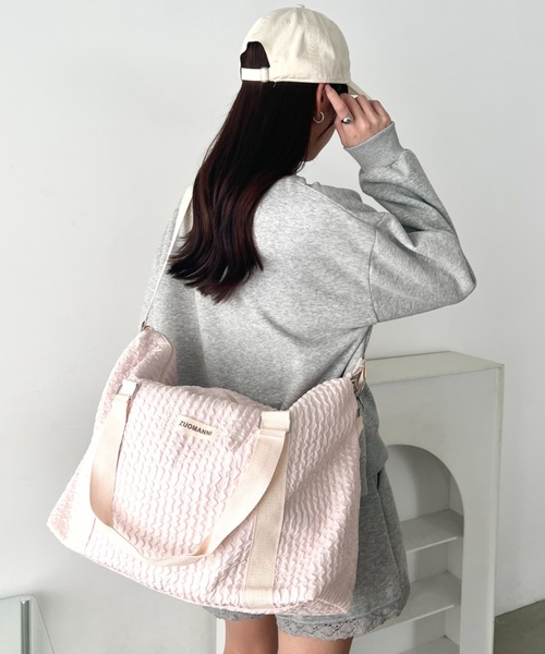 wears(ウェアーズ)の「キルティングトラベルボストンバッグ(ボストンバッグ・レディース・ホワイト/ピンク/ブラック・FREE)」の21枚目の写真