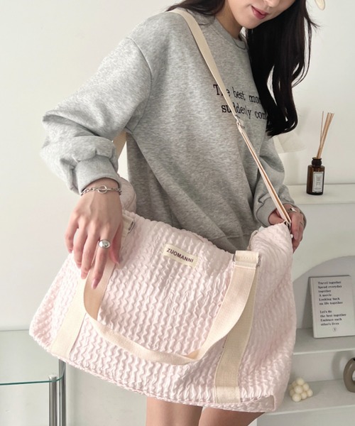 wears(ウェアーズ)の「キルティングトラベルボストンバッグ(ボストンバッグ・レディース・ホワイト/ピンク/ブラック・FREE)」の13枚目の写真