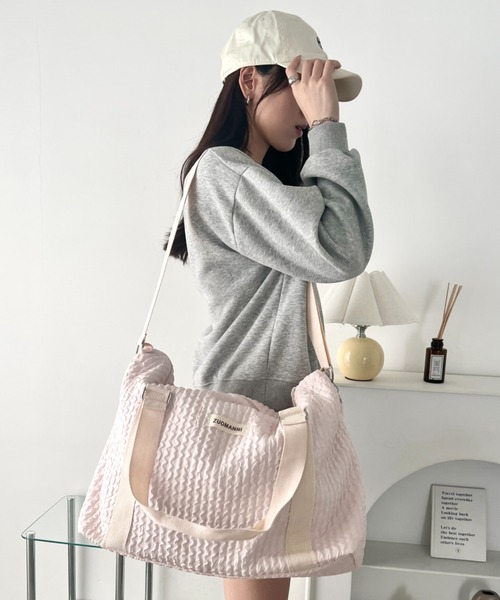 wears(ウェアーズ)の「キルティングトラベルボストンバッグ(ボストンバッグ・レディース・ホワイト/ピンク/ブラック・FREE)」の17枚目の写真