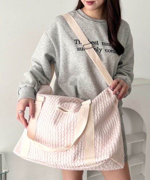 wears(ウェアーズ)の「キルティングトラベルボストンバッグ(ボストンバッグ・レディース・ホワイト/ピンク/ブラック・FREE)」の15枚目の写真