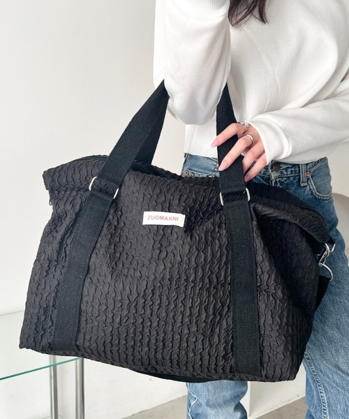 wears(ウェアーズ)の「キルティングトラベルボストンバッグ(ボストンバッグ・レディース・ホワイト/ピンク/ブラック・FREE)」の7枚目の写真