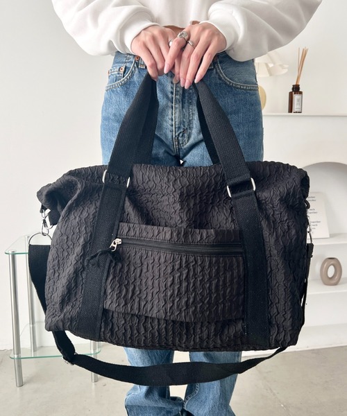 wears(ウェアーズ)の「キルティングトラベルボストンバッグ(ボストンバッグ・レディース・ホワイト/ピンク/ブラック・FREE)」の8枚目の写真