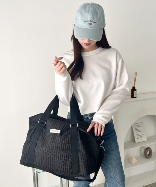wears(ウェアーズ)の「キルティングトラベルボストンバッグ(ボストンバッグ・レディース・ホワイト/ピンク/ブラック・FREE)」の9枚目の写真