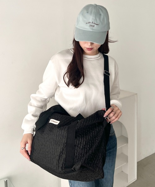 wears(ウェアーズ)の「キルティングトラベルボストンバッグ(ボストンバッグ・レディース・ホワイト/ピンク/ブラック・FREE)」の5枚目の写真