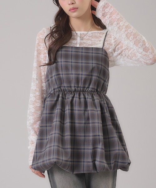 apres jour mignon(アプレジュールミニョン)の「タイ付きレーストップス(Tシャツ/カットソー・レディース・アイボリー/ブラック/オフホワイト・LARGE/フリー)」の17枚目の写真