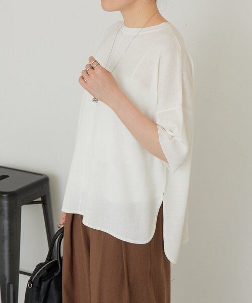 LIVETART（リヴェタート）の「《3/21(土)12：00予約開始》半袖サラットプルオーバー（ニット/セーター・レディース・シルバー/ブラック系その他4/ホワイト・FREE）」の10枚目の写真