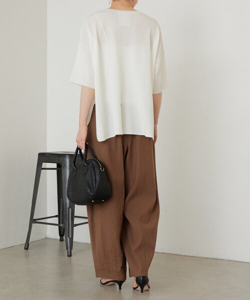 LIVETART（リヴェタート）の「《3/21(土)12：00予約開始》半袖サラットプルオーバー（ニット/セーター・レディース・シルバー/ブラック系その他4/ホワイト・FREE）」の16枚目の写真