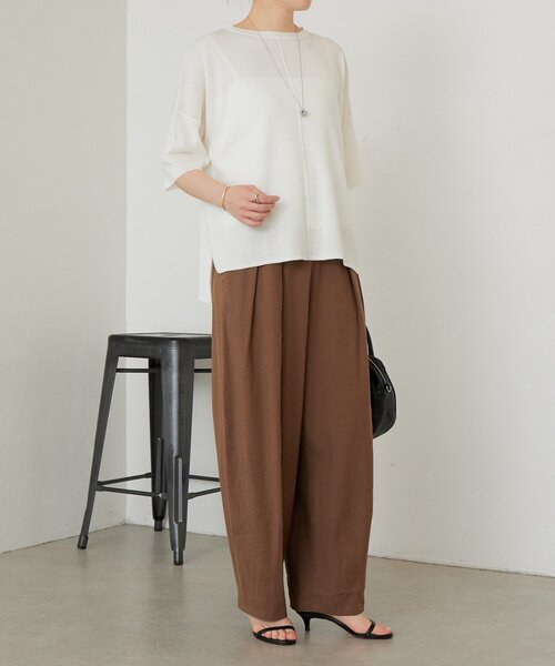 LIVETART（リヴェタート）の「《3/21(土)12：00予約開始》半袖サラットプルオーバー（ニット/セーター・レディース・シルバー/ブラック系その他4/ホワイト・FREE）」の17枚目の写真