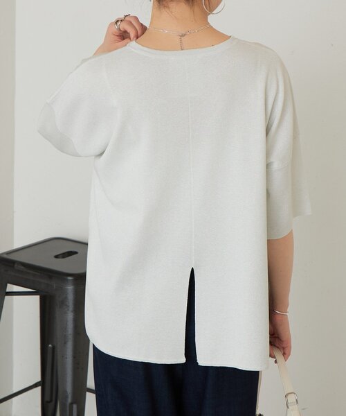 LIVETART（リヴェタート）の「《3/21(土)12：00予約開始》半袖サラットプルオーバー（ニット/セーター・レディース・シルバー/ブラック系その他4/ホワイト・FREE）」の20枚目の写真