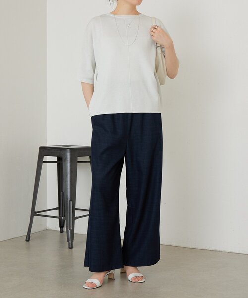 LIVETART（リヴェタート）の「《3/21(土)12：00予約開始》半袖サラットプルオーバー（ニット/セーター・レディース・シルバー/ブラック系その他4/ホワイト・FREE）」の22枚目の写真