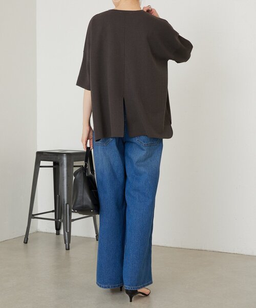 LIVETART（リヴェタート）の「《3/21(土)12：00予約開始》半袖サラットプルオーバー（ニット/セーター・レディース・シルバー/ブラック系その他4/ホワイト・FREE）」の7枚目の写真