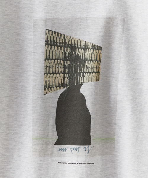 POET MEETS DUBWISE(ポエットミーツダブワイズ)の「POET MEETS DUBWISE/ポエットミーツダブワイズ KJLW COLLAGE 02 T-shirt フォトTシャツ プリントTシャツ 2026年春夏(Tシャツ/カットソー・メンズ・ブラック/グレー・M/L/XL)」の10枚目の写真