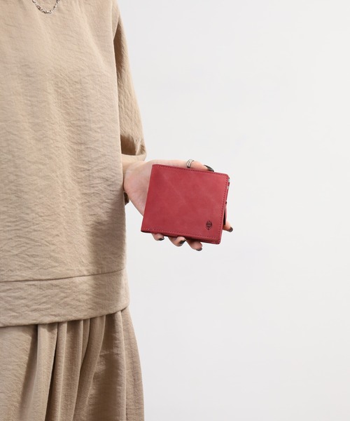 FUNALIVE（ファンアライブ）の「Bianchi ヌバック革ラウンドファスナー二つ折り財布（財布・メンズ・ワインレッド・フリー）」の17枚目の写真