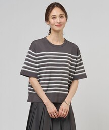 【一枚で着映え】COTTON ACETATE DRY ニット Tシャツ