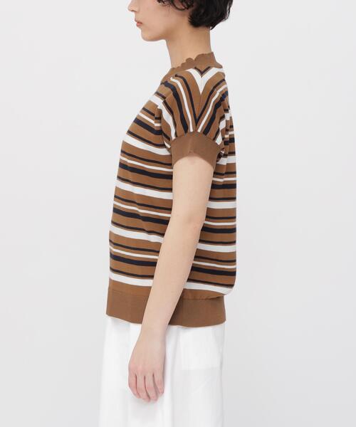 MARGARET HOWELL(マーガレットハウエル)の「HIGHTWIST COTTON(ニット/セーター・レディース・ブラウン/ホワイト/ブラック・2)」の11枚目の写真
