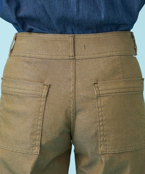 SOMETHING(サムシング)の「SOMETHING SUMMER セミワイドデニムパンツ【夏用/COOL/涼/抗菌/防臭/制菌】(その他パンツ・レディース・グリーン/ダークインディゴブルー/ライトインディゴブルー/カーキ・X-SMALL/SMALL/MEDIUM/LARGE)」の9枚目の写真