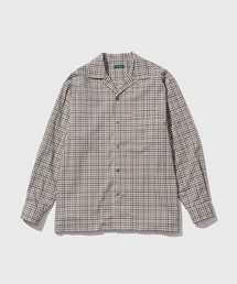 CHECK OPEN COLLAR SHIRT