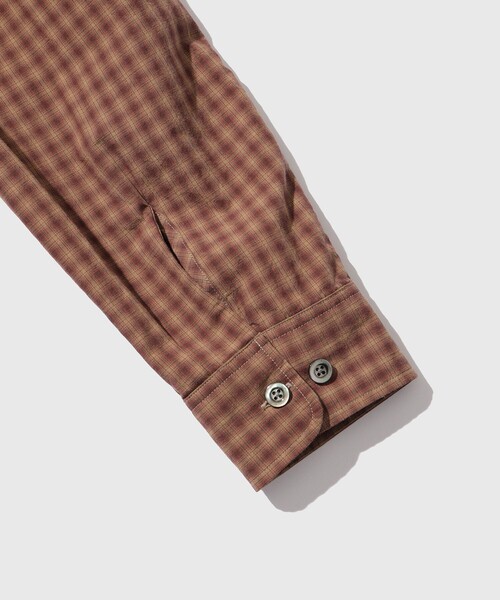 WILD LIFE TAILOR Adam et Rope'(ワイルドテーラーアダムエロペ )の「CHECK OPEN COLLAR SHIRT(シャツ/ブラウス・メンズ・カーキ/ダークブラウン・M/L/S)」の10枚目の写真