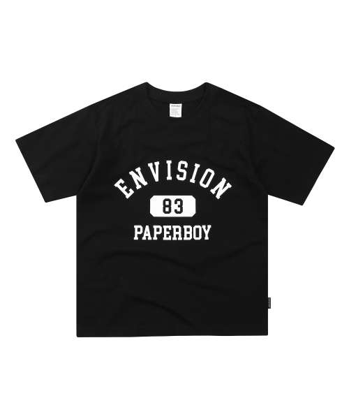 PAPERBOY(ペーパーボーイ)の「エンビジョン 半袖Tシャツ-ブラック(Tシャツ/カットソー・レディース・その他・SMALL/MEDIUM/LARGE/X-LARGE)」の1枚目の写真