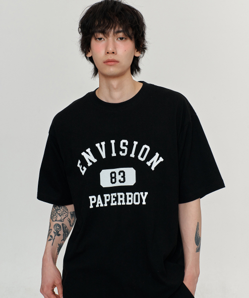 PAPERBOY(ペーパーボーイ)の「エンビジョン 半袖Tシャツ-ブラック(Tシャツ/カットソー・レディース・その他・SMALL/MEDIUM/LARGE/X-LARGE)」の2枚目の写真