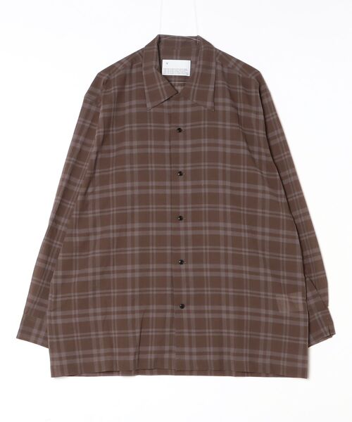 VOAAOV（ヴォアーブ）の「【VOAAOV】SHEER SHIRT Long Sleeve（シャツ/ブラウス・メンズ・ネイビー/チャコールグレー/ブラック/ブラウン・2/1）」の14枚目の写真