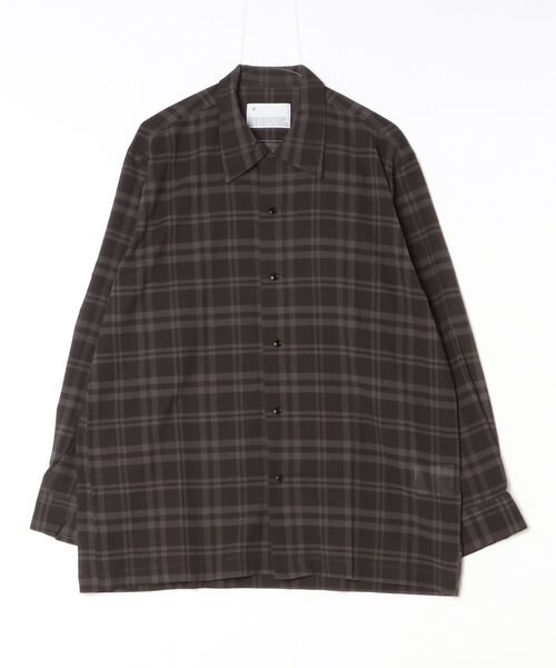 VOAAOV（ヴォアーブ）の「【VOAAOV】SHEER SHIRT Long Sleeve（シャツ/ブラウス・メンズ・ネイビー/チャコールグレー/ブラック/ブラウン・2/1）」の15枚目の写真
