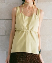 sahara（サハラ）の「Layered Design Sleeveless Top/レイヤードデザインスリーブレストップ（タンクトップ）」