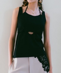 sahara | Layered Design Sleeveless Top/レイヤードデザインスリーブレストップ(タンクトップ)