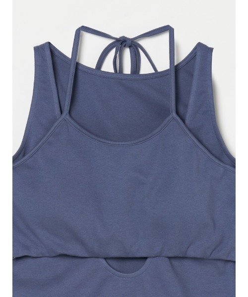 sahara(サハラ)の「Layered Design Sleeveless Top/レイヤードデザインスリーブレストップ(タンクトップ・レディース・ブルー/ブラック/イエロー・FREE)」の22枚目の写真