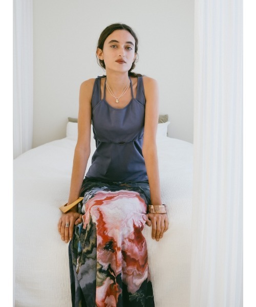 sahara(サハラ)の「Layered Design Sleeveless Top/レイヤードデザインスリーブレストップ(タンクトップ・レディース・ブルー/ブラック/イエロー・FREE)」の15枚目の写真