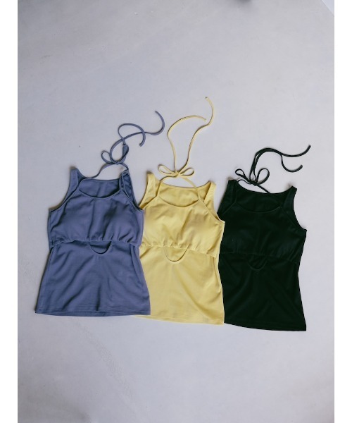 sahara(サハラ)の「Layered Design Sleeveless Top/レイヤードデザインスリーブレストップ(タンクトップ・レディース・ブルー/ブラック/イエロー・FREE)」の17枚目の写真