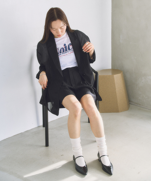 U by SPICK&SPAN（ユーバイスピックアンドスパン）の「NOICE / ノイス DROP SHADOW LOGO TWISTED DRAPE T-S（Tシャツ/カットソー・レディース・ホワイト・SMALL）」の9枚目の写真