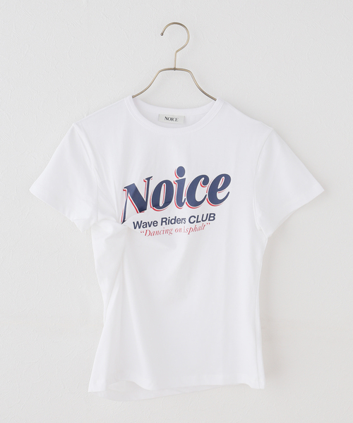 U by SPICK&SPAN（ユーバイスピックアンドスパン）の「NOICE / ノイス DROP SHADOW LOGO TWISTED DRAPE T-S（Tシャツ/カットソー・レディース・ホワイト・SMALL）」の7枚目の写真