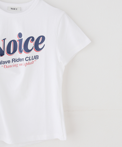 U by SPICK&SPAN（ユーバイスピックアンドスパン）の「NOICE / ノイス DROP SHADOW LOGO TWISTED DRAPE T-S（Tシャツ/カットソー・レディース・ホワイト・SMALL）」の4枚目の写真