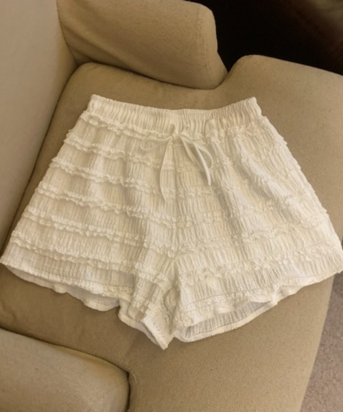 yuue' ( wear )（ユーイ）の「レースフリルショートパンツ（その他パンツ・レディース・ホワイト/ブラック・FREE）」の14枚目の写真