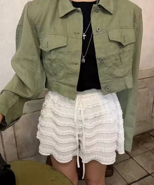 yuue' ( wear )（ユーイ）の「レースフリルショートパンツ（その他パンツ・レディース・ホワイト/ブラック・FREE）」の11枚目の写真