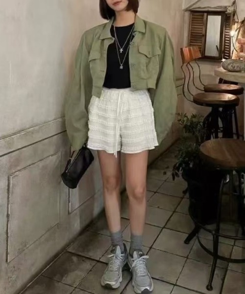 yuue' ( wear )（ユーイ）の「レースフリルショートパンツ（その他パンツ・レディース・ホワイト/ブラック・FREE）」の12枚目の写真
