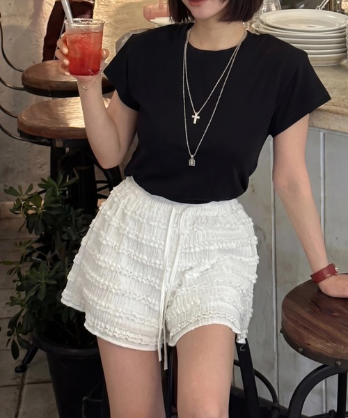 yuue' ( wear )（ユーイ）の「レースフリルショートパンツ（その他パンツ・レディース・ホワイト/ブラック・FREE）」の10枚目の写真